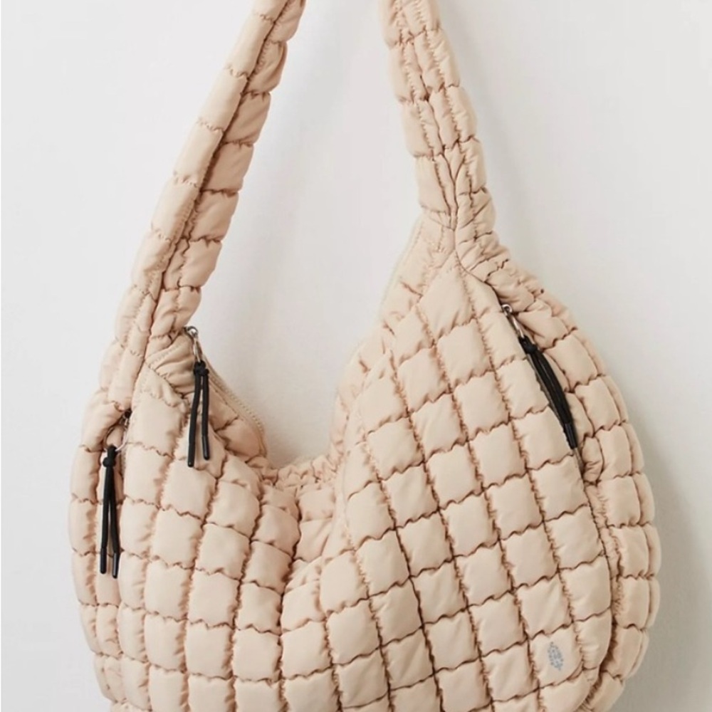 FP Movement by Free People Quilted Tan Hobo Bag